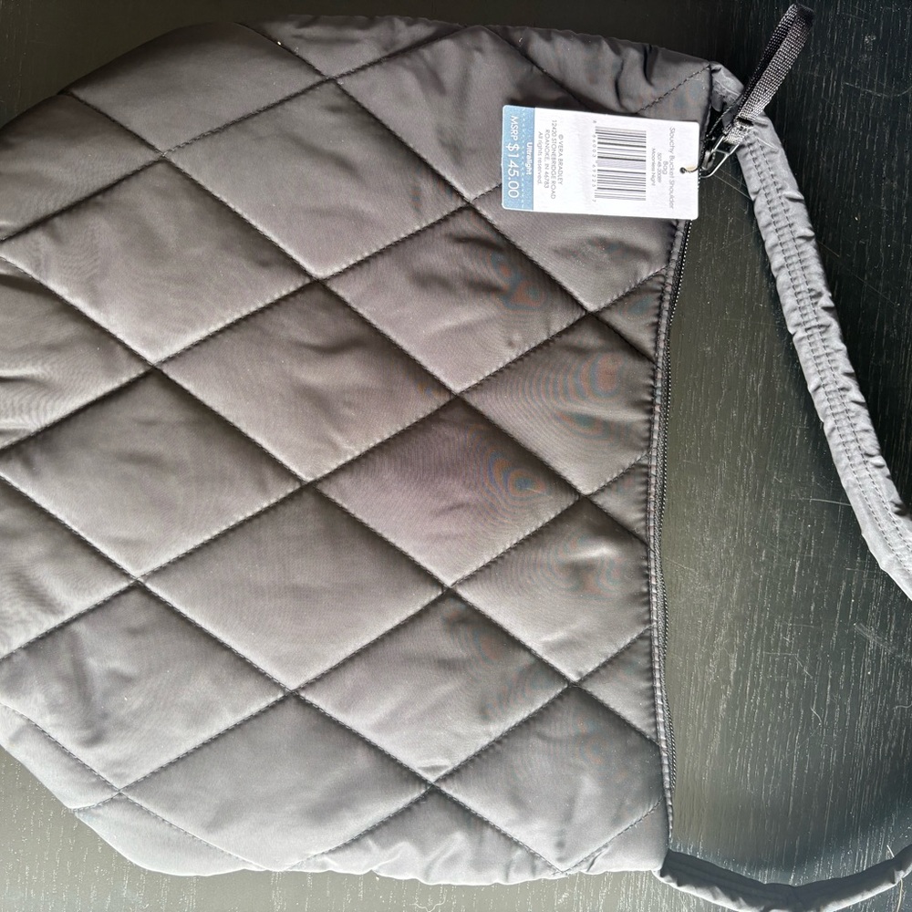 Vera Bradley Black Quilted Hobo Bag